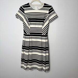 Shoshanna Black and White Striped Dress